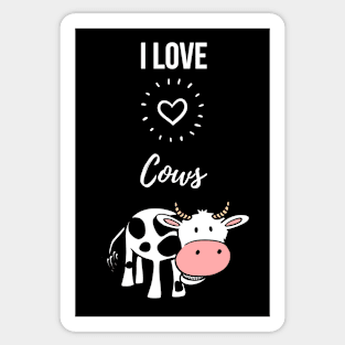 I Love Cows Sticker